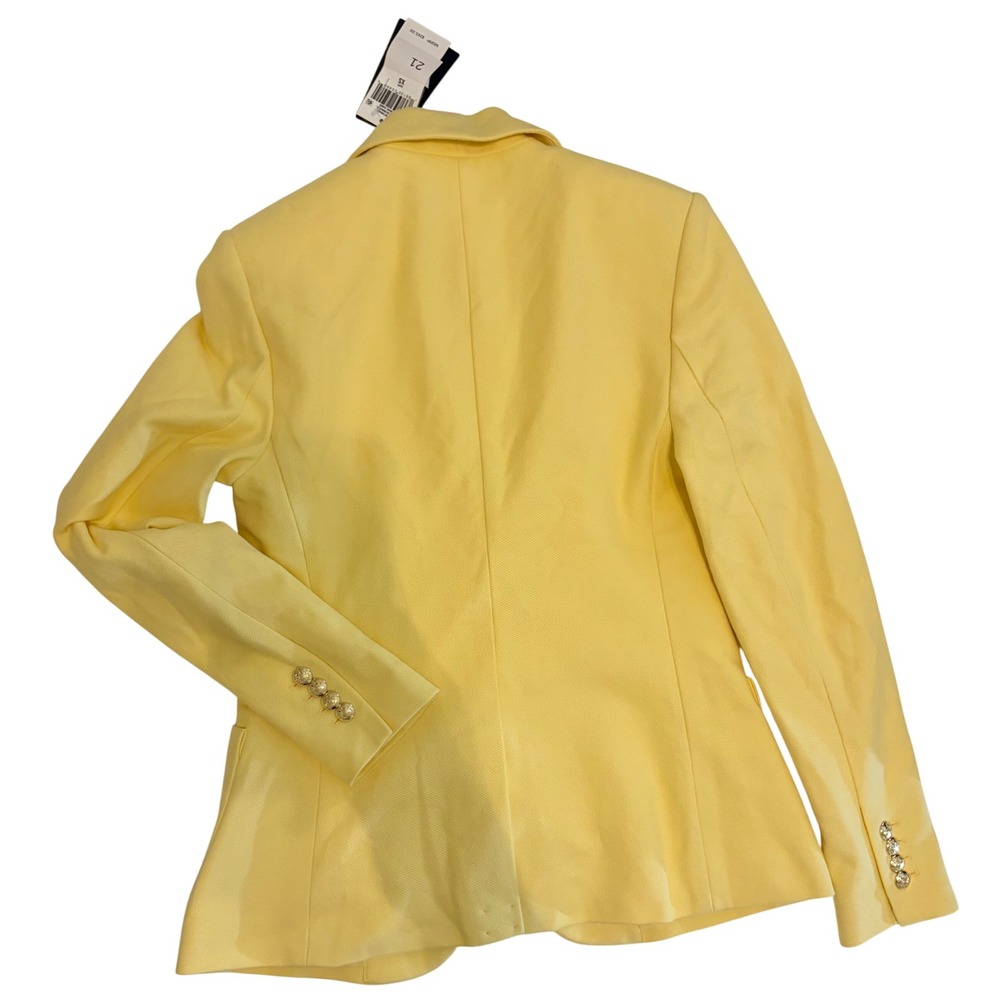 Lauren Ralph Lauren Lemon Sorbet Crest Blazer XS NWT Gold Buttons Preppy - Picture 4 of 9